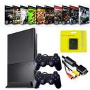 PlayStation 2 Slim Seminovo + 2 Controles + Memory card 8 Mb + 10 Jogos Brinde Midia Fisica